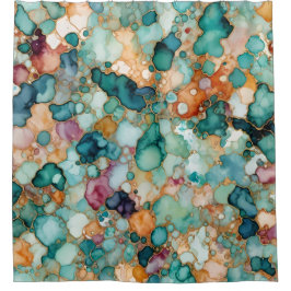 Alcohol Inktpatroon Kleurrijke pastel Douchegordijn