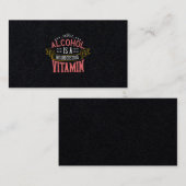 Alcohol Is A Misunderstood Vitamin Visitekaartje (Voorkant / Achterkant)
