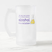 "Alcohol is a Solution" mok van gebrand glas (Links)