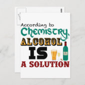 Alcohol is een oplossing briefkaart (Voorkant / Achterkant)