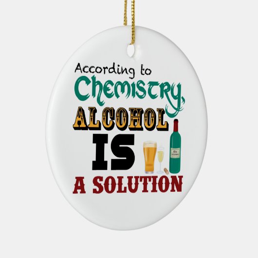 Alcohol is een oplossing keramisch ornament (Rechts)