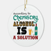 Alcohol is een oplossing keramisch ornament (Links)