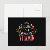 Alcohol is een verkeerd begrepen vitamine aankondigingskaart (Voorkant / Achterkant)