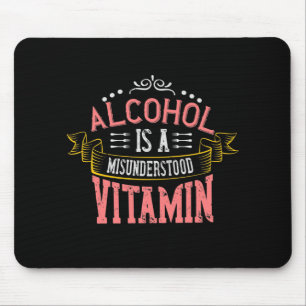 Alcohol is een verkeerd begrepen vitamine muismat