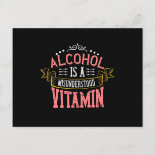 Alcohol is een verkeerd begrepen vitamine uitnodiging briefkaart