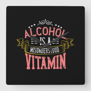 Alcohol is een verkeerd begrepen vitamine vierkante klok