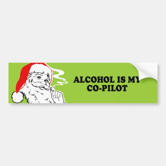 ALCOHOL IS MIJN T-T-T-shirt MET EEN CO-PILOT Bumpersticker (Voorkant)