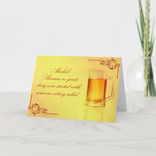 Alcohol Kaart (Voorkant)