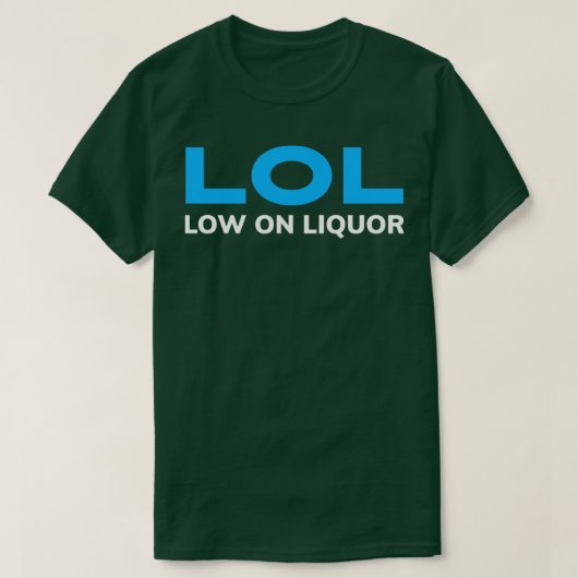 ALCOHOL LAAG OP DRANK T-SHIRT (Design voorkant)
