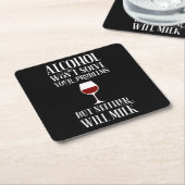 Alcohol lost je problemen niet op. kartonnen onderzetters (Schuin)