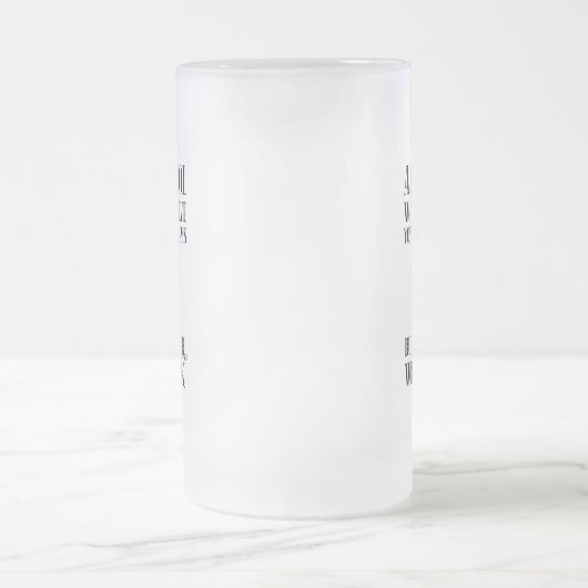 Alcohol lost je problemen niet op. matglas bierpul (Center)