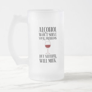 Alcohol lost je problemen niet op. matglas bierpul