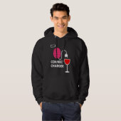 Alcohol Lover Connect Charger Wine Empty Battery Hoodie (Voorkant volledig)