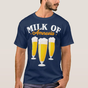 Alcohol Melk Van Amnesie Bier Alcoholische Grappig T-shirt
