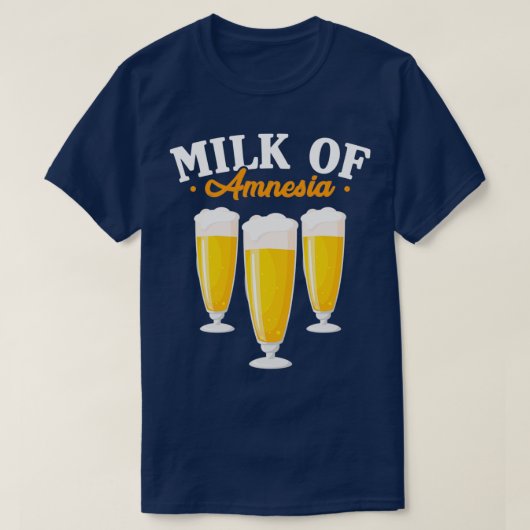 Alcohol Melk Van Geheugenverlies Bier Alcoholisch T-shirt (Design voorkant)