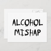 Alcohol Mishap Briefkaart (Voorkant / Achterkant)