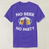Alcohol No Beer No Party Alcoholic Drink Funny des T-shirt (Design voorkant)
