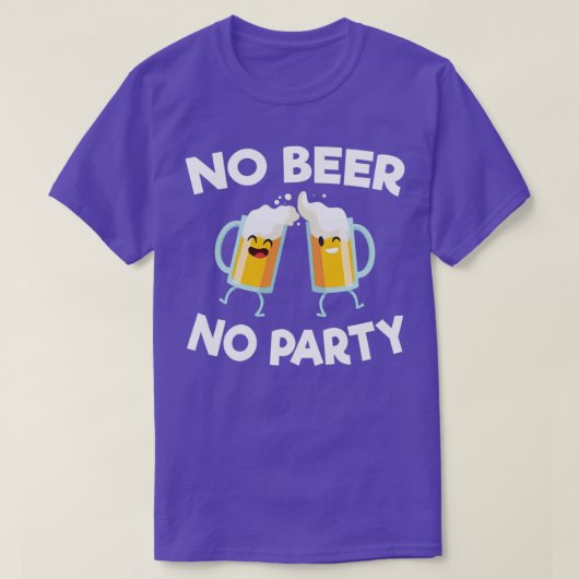 Alcohol No Beer No Party Alcoholic Drink Funny des T-shirt (Design voorkant)