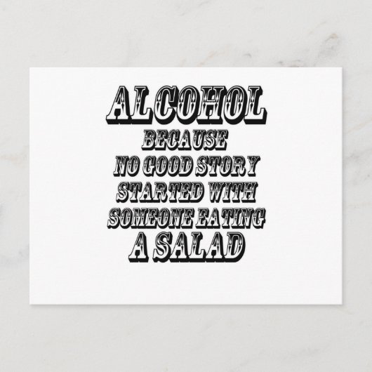 ALCOHOL - Omdat Briefkaart (Voorkant)
