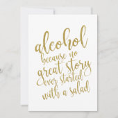 Alcohol omdat er geen voordelig artikelteken is kaart (Voorkant)