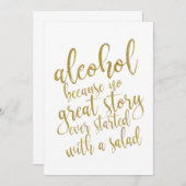 Alcohol Omdat Geen Enkel Groot Verhaal Betaalbaar Kaart (Voorkant / Achterkant)