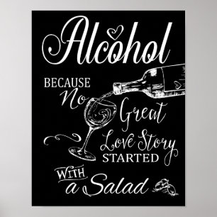 Alcohol Omdat geen groot liefdesverhaal Print