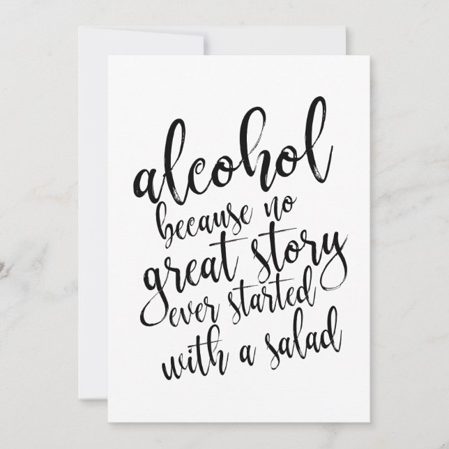 Alcohol Omdat Geen Groot Verhaal Betaalbaar Bord (Voorkant)