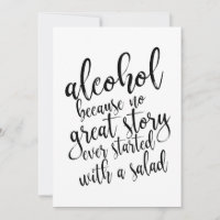 Alcohol Omdat Geen Groot Verhaal Betaalbaar Bord