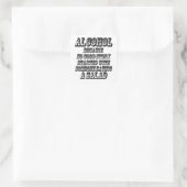 ALCOHOL - Omdat Vierkante Sticker (Tas)
