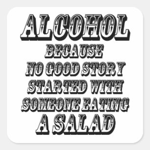 ALCOHOL - Omdat Vierkante Sticker