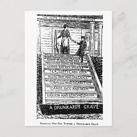 Alcohol opent de Gateway aan de Hel Briefkaart (Voorkant)