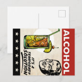 ALCOHOL OPLOSSING MAN AANKONDIGINGSKAART (Voorkant / Achterkant)