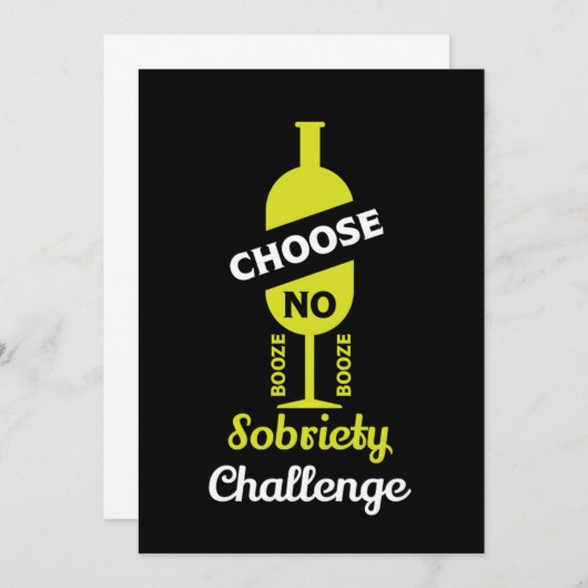 Alcohol Sobriety Alcohol Free Teetotal Support 15 Bedankkaart (Voorkant / Achterkant)