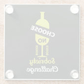 Alcohol Sobriety Alcohol Free Teetotal Support Glazen Onderzetter (Achterkant)