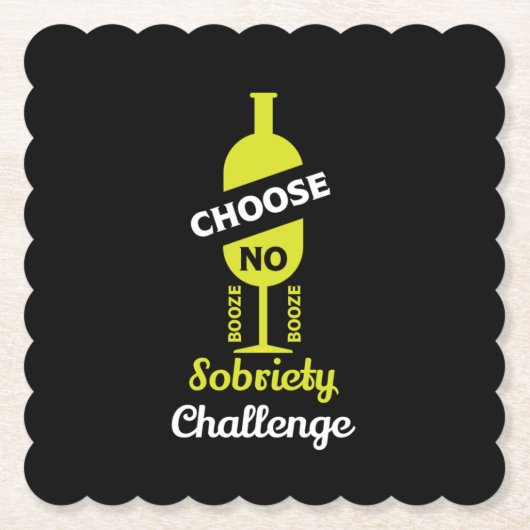 Alcohol Sobriety Alcohol Free Teetotal Support Kartonnen Onderzetters (Voorkant)