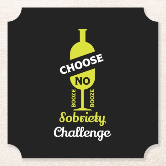 Alcohol Sobriety Alcohol Free Teetotal Support Kartonnen Onderzetters (Voorkant)