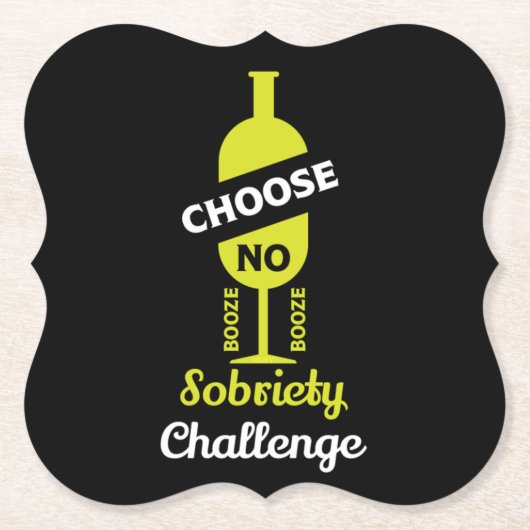 Alcohol Sobriety Alcohol Free Teetotal Support Kartonnen Onderzetters (Voorkant)