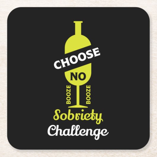 Alcohol Sobriety Alcohol Free Teetotal Support Kartonnen Onderzetters (Voorkant)