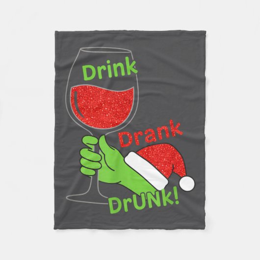Alcohol & Staarten Drink Gedronken Dronken! Grappi Fleece Deken (Voorkant)