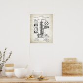 Alcohol stille patent poster (Keuken)