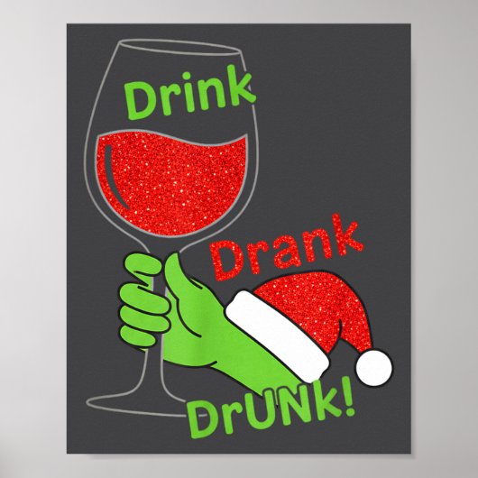 Alcohol & Tails Drink Drank Gedronken! Grappige Ch Poster (Voorkant)