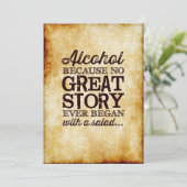 Alcohol van het Tabelteken van het perkament 5x7 o Kaart (Staand voorkant)