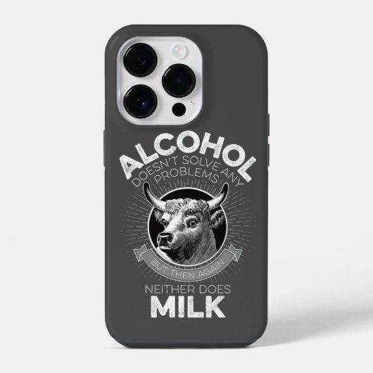 Alcohol versus melk iPhone hoesje (Achterkant)