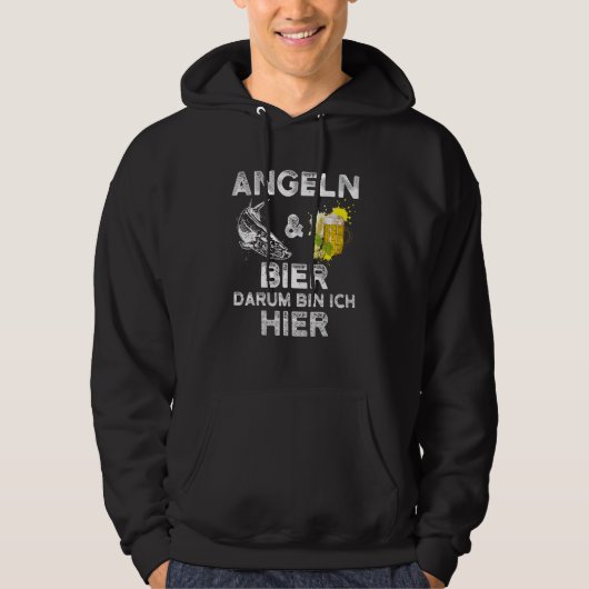 Alcohol Vist en Bier Darum Bin Ich H Hoodie (Voorkant)
