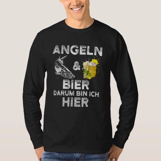 Alcohol Vist en Bier Darum Bin Ich H T-shirt (Voorkant)