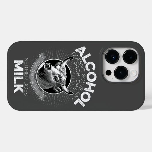 Alcohol vs. melk Case-Mate iPhone case (Achterkant (horizontaal))