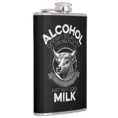 Alcohol vs. melk heupfles (Rechts)