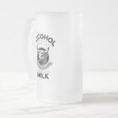 Alcohol vs. melk matglas bierpul (Voorkant links)