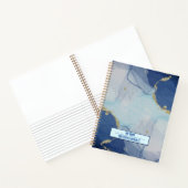 Alcoholblauw Notitieboek met inkt (Binnen)