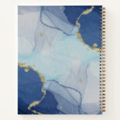 Alcoholblauw Notitieboek met inkt (Achterkant)
